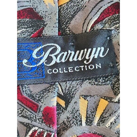 Vintage Barwyn Collection Silk Tie Lot (2) 100% Imported Silk - Picture 4 of 5